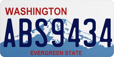 WA license plate ABS9434