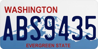 WA license plate ABS9435
