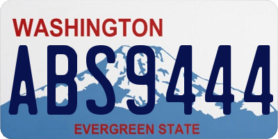 WA license plate ABS9444