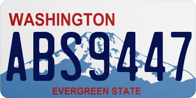 WA license plate ABS9447
