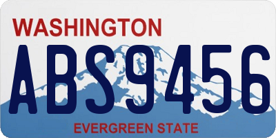 WA license plate ABS9456