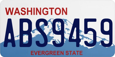 WA license plate ABS9459
