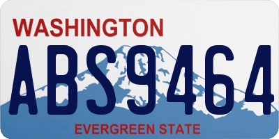 WA license plate ABS9464