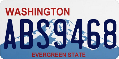 WA license plate ABS9468