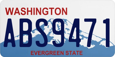 WA license plate ABS9471