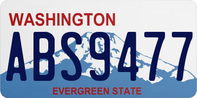 WA license plate ABS9477
