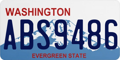 WA license plate ABS9486
