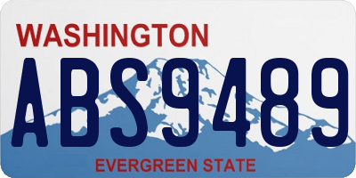 WA license plate ABS9489