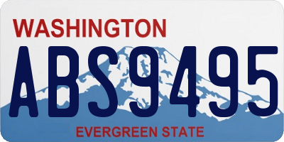WA license plate ABS9495