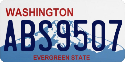WA license plate ABS9507