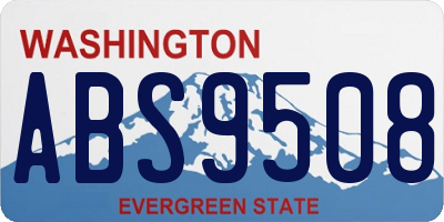 WA license plate ABS9508