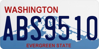 WA license plate ABS9510