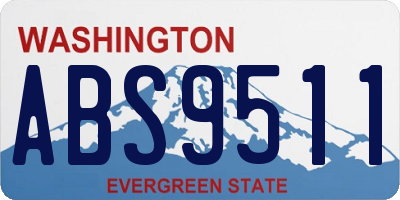 WA license plate ABS9511