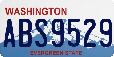 WA license plate ABS9529