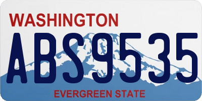 WA license plate ABS9535