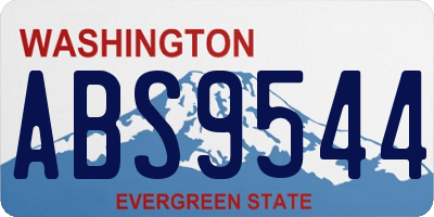 WA license plate ABS9544