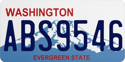 WA license plate ABS9546