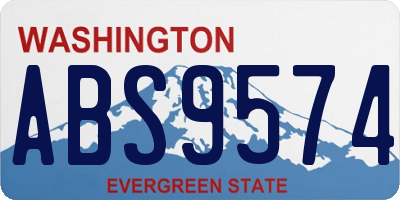 WA license plate ABS9574