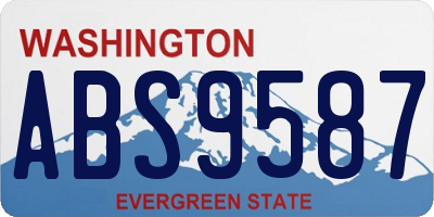 WA license plate ABS9587