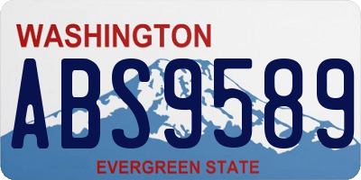 WA license plate ABS9589