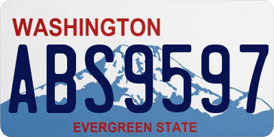 WA license plate ABS9597