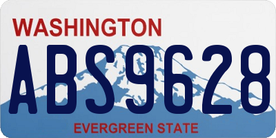 WA license plate ABS9628