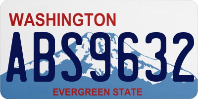 WA license plate ABS9632