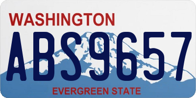 WA license plate ABS9657