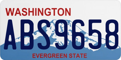 WA license plate ABS9658