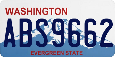 WA license plate ABS9662