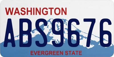 WA license plate ABS9676