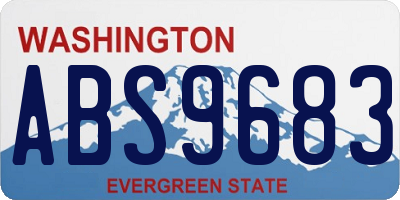 WA license plate ABS9683