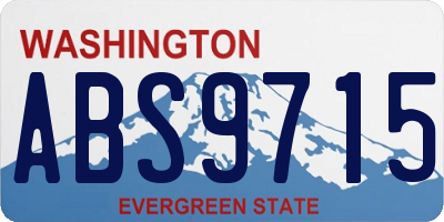 WA license plate ABS9715