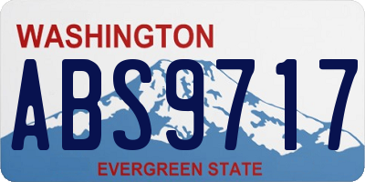 WA license plate ABS9717
