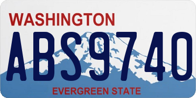 WA license plate ABS9740