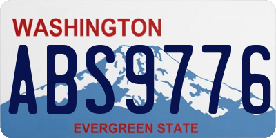 WA license plate ABS9776