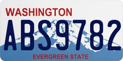 WA license plate ABS9782
