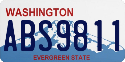 WA license plate ABS9811