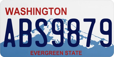 WA license plate ABS9879