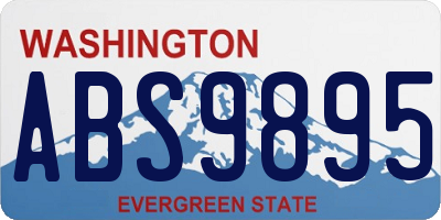 WA license plate ABS9895