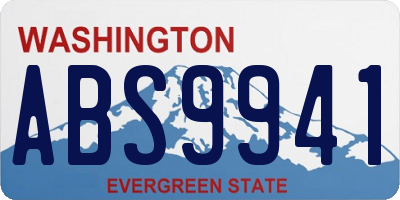 WA license plate ABS9941