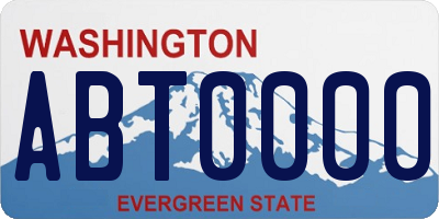 WA license plate ABT0000
