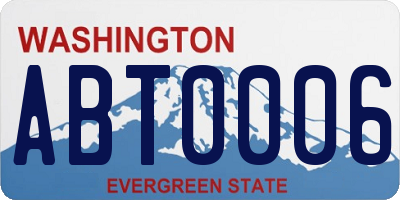 WA license plate ABT0006