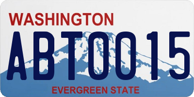 WA license plate ABT0015