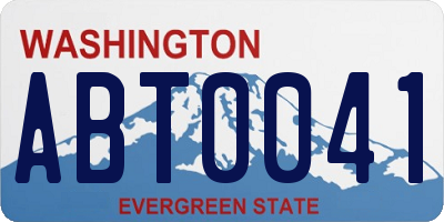 WA license plate ABT0041