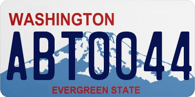 WA license plate ABT0044