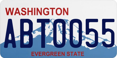 WA license plate ABT0055