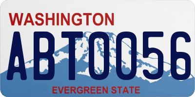 WA license plate ABT0056