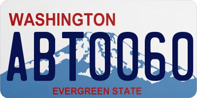 WA license plate ABT0060