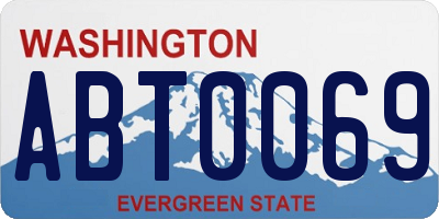 WA license plate ABT0069